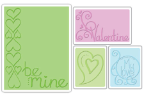 Sizzix Textured Impressions Embossing Folders, Set of 4 - Valentine