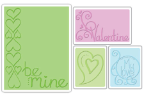 Sizzix Textured Impressions Embossing Folders, Set of 4 - Valentine Sizzix Textured Impressions Embossing Folders, Set of 4 - Valentine