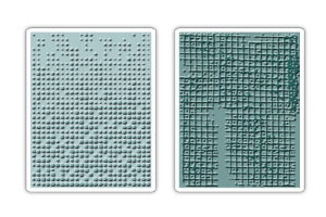 Sizzix Texture Fades Embossing Folders By Tim Holtz - Dot Matrix & Gridlock